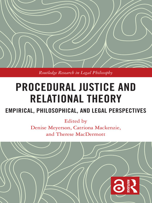 Title details for Procedural Justice and Relational Theory by Denise Meyerson - Available